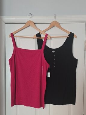 Pair Of Old Navy Ribbed Slim Fit Tops